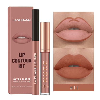 Lip Liner Combination Suit No Stain On Cup Matte Lip Gloss Suit