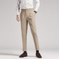 Men's Fashion Casual High Waist Slim Fit Suit Pants