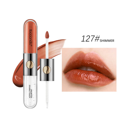 Double-headed Lip Lacquer Matte Waterproof Sweat-proof