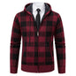 Men's Plaid Thickened Sweater Coat