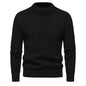 Men's Solid Color Round Neck Sweater Bottoming Shirt