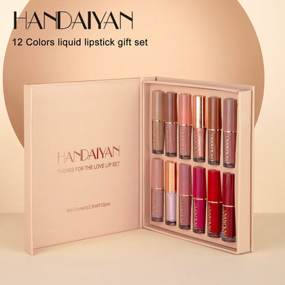 Handaiyan Makeup 12-Color Lip Gloss Set Lipstick Lip Gloss Lipstick Kit