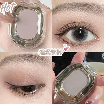 Tender Pink Brown Rose ~ Monochrome Eye Shadow Plate Matte Pure Desire Style Niche Brand Low-Degree Earth Color Summer