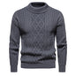 Men's Solid Color Round Neck Sweater Bottoming Shirt