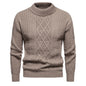 Men's Solid Color Round Neck Sweater Bottoming Shirt