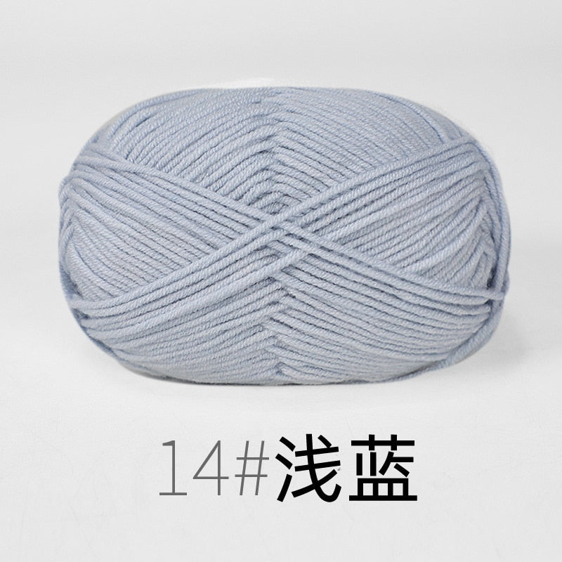 50g/Set Milk Cotton Yarn Knitting Wool for Hand Knitting Yarn Crochet Craft Sweater Hat Threads for Knitting Crochet Supplies