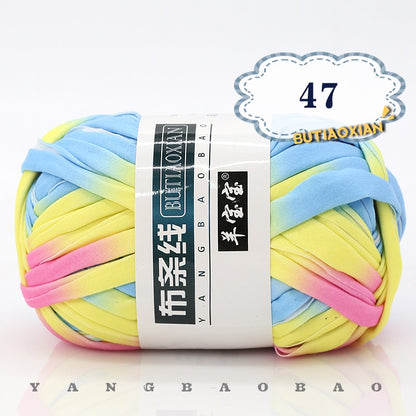 1pc 100g Thick Cloth Yarn Soft Colored Yarn for Hand Knitting Woven Bag Carpet DIY Hand-knitted Material