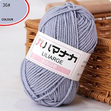 Milk Sweet Soft Cotton Baby Knitting Wool Yarn Thick Yarn Fiber Velvet Yarn Hand Knitting Wool Crochet Yarn for DIY Sweater