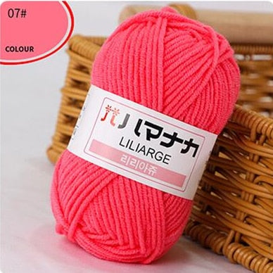 Milk Sweet Soft Cotton Baby Knitting Wool Yarn Thick Yarn Fiber Velvet Yarn Hand Knitting Wool Crochet Yarn for DIY Sweater