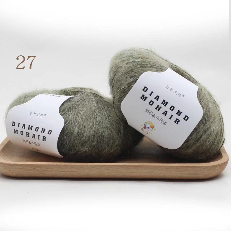 25g/pc Mohair Yarn Crochet Soft Warm Baby Wool Yarn For Hand knitting Sweater And Shawl