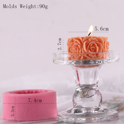 Screw Ball Candle Mold Epoxy Rose Candle Casting Mold Creative Aromatic Plaster Soap Craft Tool Handmade Scented Wax Candle Mold