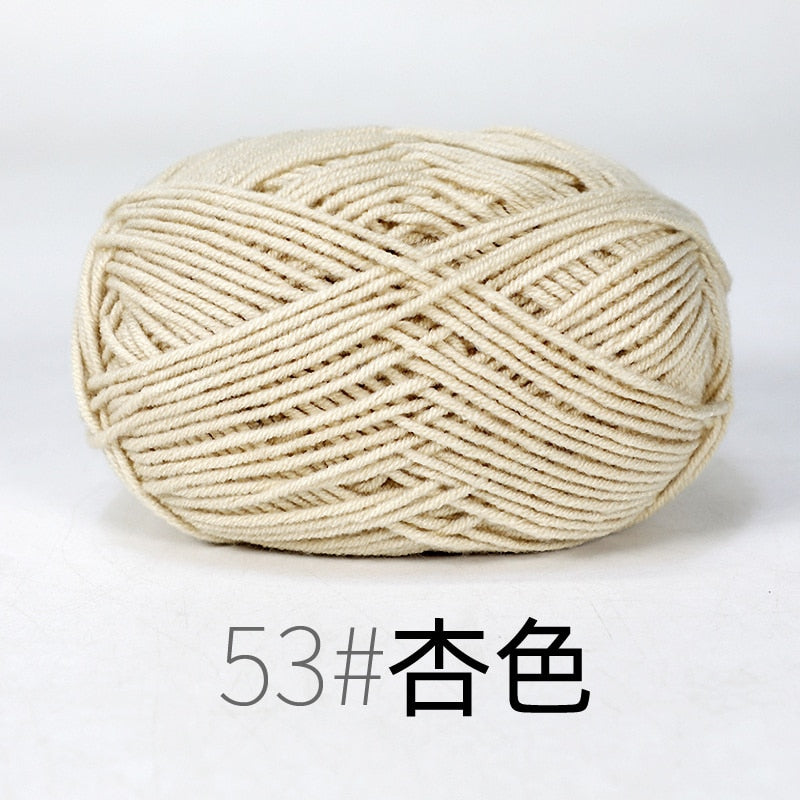 50g/Set Milk Cotton Yarn Knitting Wool for Hand Knitting Yarn Crochet Craft Sweater Hat Threads for Knitting Crochet Supplies