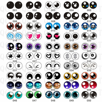 50Pcs 6/8/10/12mm Doll Glass Eye Round Dragon Cat Eyes In Pairs Flatback Cabochons Decoration Keychain DIY Accessories