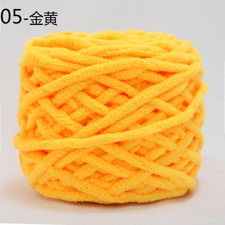 100g/ball Chenille Knitting Yarn Soft Ice Strip Line Cotton Yarn DIY Wool Yarn for Hand Knitting Scarf Thick Wool Yarn Wholesale