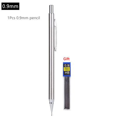 Metal Mechanical Pencils Set with Lead Refills Drafting Automatic Pencil 0.3, 0.5, 0.7, 0.9, 1.3, 2.0mm 2B HB For Art Supplie