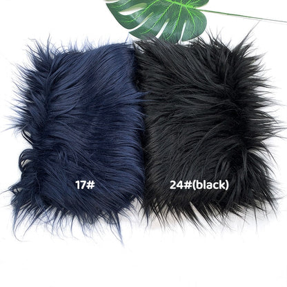 25x45cm 8cm Pile  Faux Fur Fabric For Patchwork Sewing Material Doll Toy Beard Hair Diy Handmade Home Decoration Cosplay Fabric