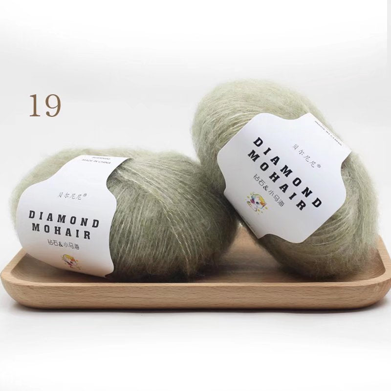 25g/pc Mohair Yarn Crochet Soft Warm Baby Wool Yarn For Hand knitting Sweater And Shawl