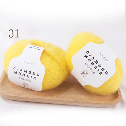 25g/pc Mohair Yarn Crochet Soft Warm Baby Wool Yarn For Hand knitting Sweater And Shawl