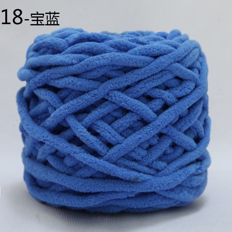 100g/ball Chenille Knitting Yarn Soft Ice Strip Line Cotton Yarn DIY Wool Yarn for Hand Knitting Scarf Thick Wool Yarn Wholesale