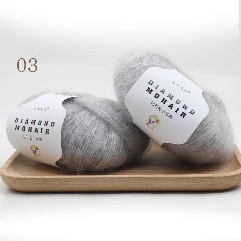 25g/pc Mohair Yarn Crochet Soft Warm Baby Wool Yarn For Hand knitting Sweater And Shawl