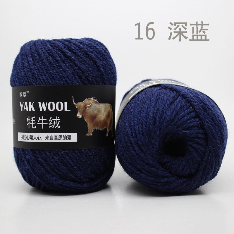 100g 4.5mm Wool Yak Yarn Crochet Yarn Threads for Knitting Needle Hand Knitting Yarn 3 PLY Fine Woolen Dyed for Sweaters