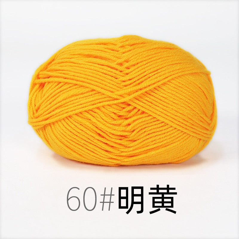 50g/Set Milk Cotton Yarn Knitting Wool for Hand Knitting Yarn Crochet Craft Sweater Hat Threads for Knitting Crochet Supplies