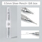 0.3 0.5 0.7 2.0mm Art Drawing Automatic Pencils Low Center of Gravity Retractable Nib Metal Mechanical Pencil with Gift Box Set