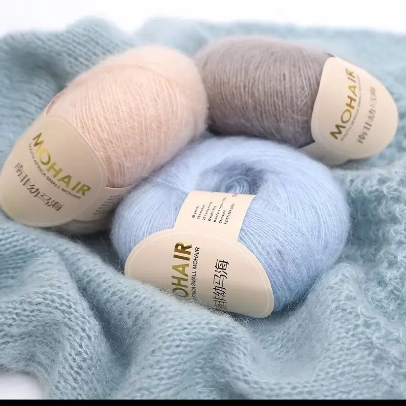 25g Mohair Yarn Extra Soft Warm Baby Wool Crochet Yarn for Hand Knitting Sweater Shawl Scarf DIY Material Supplies