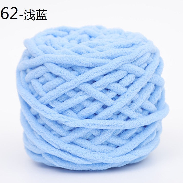 100g/ball Chenille Knitting Yarn Soft Ice Strip Line Cotton Yarn DIY Wool Yarn for Hand Knitting Scarf Thick Wool Yarn Wholesale