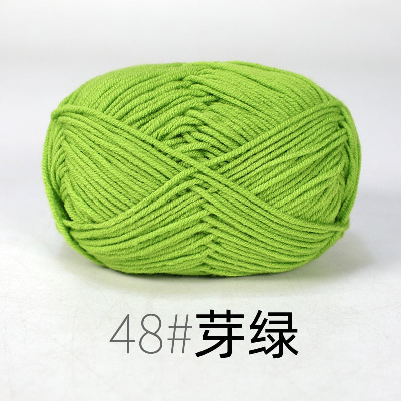 50g/Set Milk Cotton Yarn Knitting Wool for Hand Knitting Yarn Crochet Craft Sweater Hat Threads for Knitting Crochet Supplies