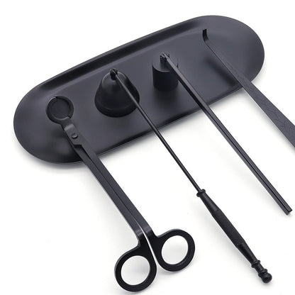 5 Styles Black Candle Extinguishers Scented Candle Trays, Scissors, Hook Accessories  Wick Trimmer Candle Extinguishing Tools