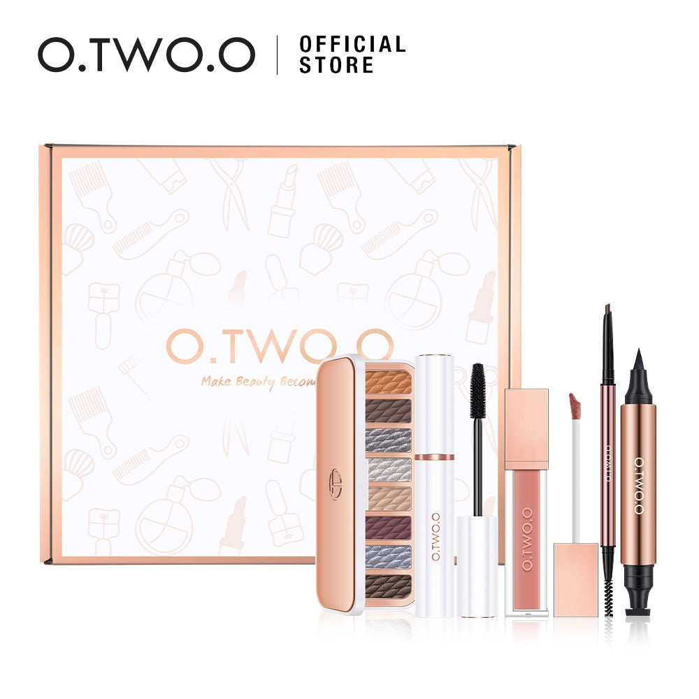 O.TWO.O Makeup Set 5/10pcs Cosmetics Kit Eye Shadows Eyeliner Eyebrow Pencil Face Primer Contour Lipstick Concealer With Box