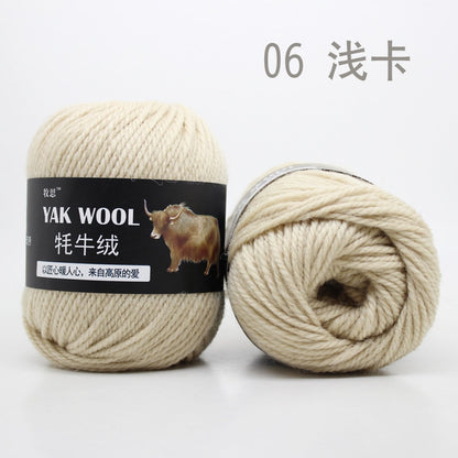 100g 4.5mm Wool Yak Yarn Crochet Yarn Threads for Knitting Needle Hand Knitting Yarn 3 PLY Fine Woolen Dyed for Sweaters