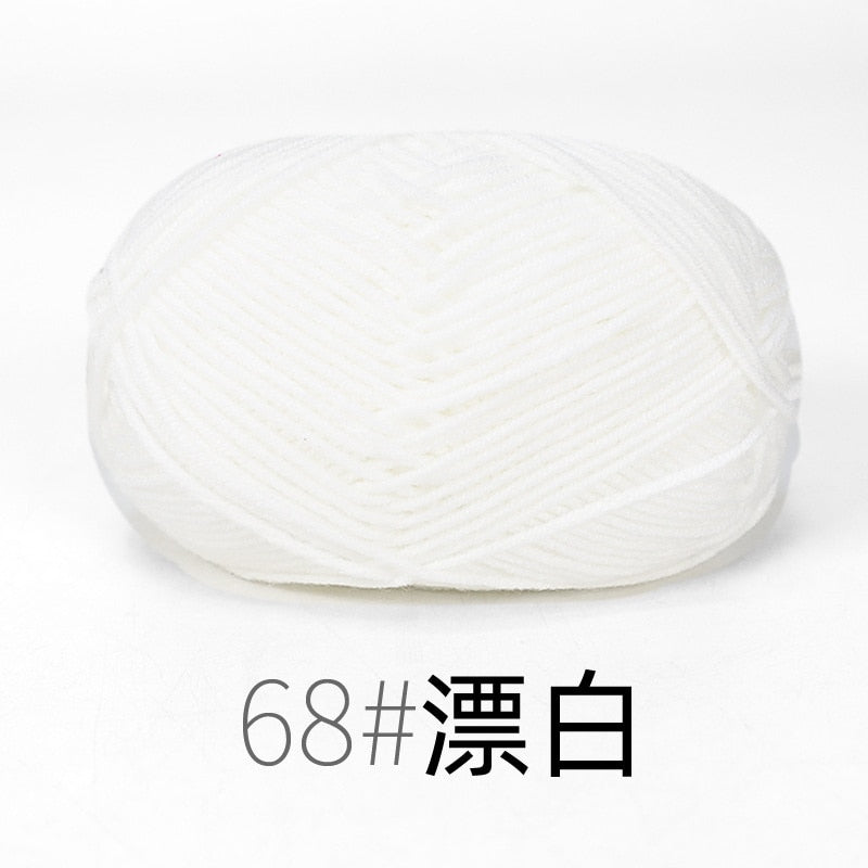 50g/Set Milk Cotton Yarn Knitting Wool for Hand Knitting Yarn Crochet Craft Sweater Hat Threads for Knitting Crochet Supplies