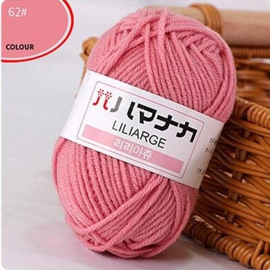 Milk Sweet Soft Cotton Baby Knitting Wool Yarn Thick Yarn Fiber Velvet Yarn Hand Knitting Wool Crochet Yarn for DIY Sweater