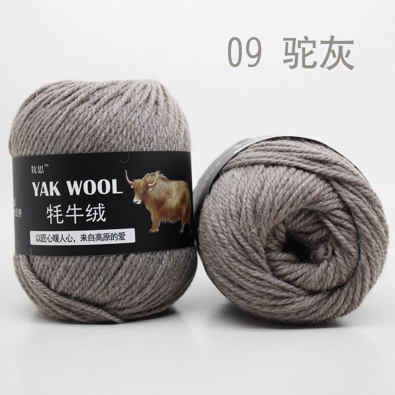 100g 4.5mm Wool Yak Yarn Crochet Yarn Threads for Knitting Needle Hand Knitting Yarn 3 PLY Fine Woolen Dyed for Sweaters