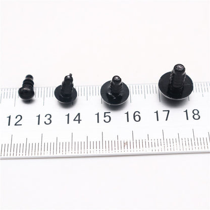 50/100pcs 5-18mm Black Plastic Safety Eyes For Toys Amigurumi Diy Kit Crafts TeddyBear Toy Eye For Doll Decoration Accessories