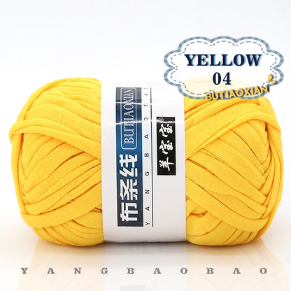 1pc 100g Thick Cloth Yarn Soft Colored Yarn for Hand Knitting Woven Bag Carpet DIY Hand-knitted Material