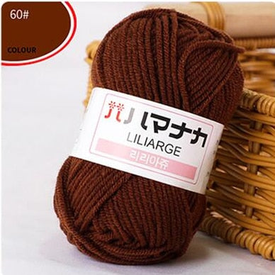 Milk Sweet Soft Cotton Baby Knitting Wool Yarn Thick Yarn Fiber Velvet Yarn Hand Knitting Wool Crochet Yarn for DIY Sweater