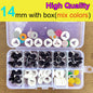 High Quality 30pcs/box Plastic Safty Glitter Glass Eyes For Toys Crafts Animals Amigurumi Crochet Dolls Making 9/10/12/14/16mm