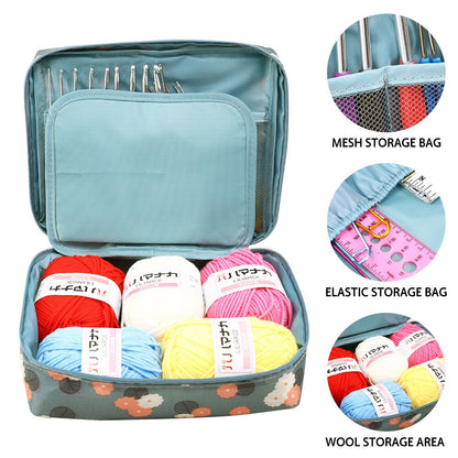 2022 Hot Wool Crochet Kit Storage Bag Ergonomic Knitting Croche Hooks Set Yarn and Sewing Accessories Women Gift For Beginners