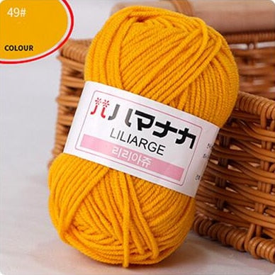 Milk Sweet Soft Cotton Baby Knitting Wool Yarn Thick Yarn Fiber Velvet Yarn Hand Knitting Wool Crochet Yarn for DIY Sweater