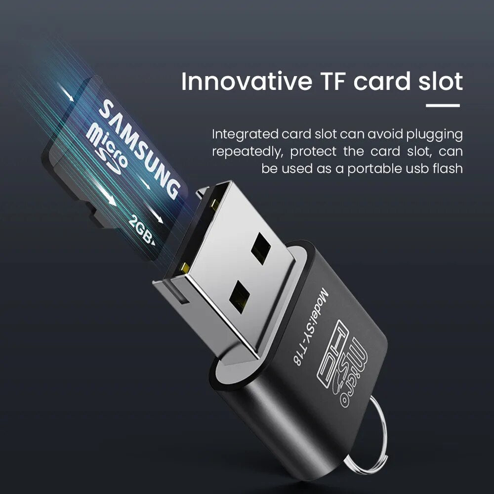 USB Micro SD/TF Card Reader USB 2.0 Mini Mobile Phone Memory Card Reader High Speed USB Adapter For Laptop Accessories