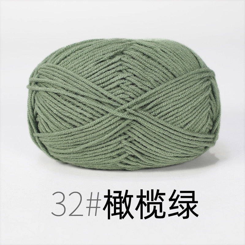 50g/Set Milk Cotton Yarn Knitting Wool for Hand Knitting Yarn Crochet Craft Sweater Hat Threads for Knitting Crochet Supplies