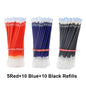 25PCS Gel pen Set Neutral Pen smooth writing fastdry 0.5mm Black blue red color Replacable refill school Stationery Supplies