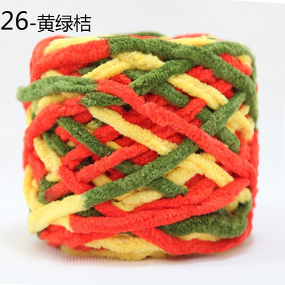 100g/ball Chenille Knitting Yarn Soft Ice Strip Line Cotton Yarn DIY Wool Yarn for Hand Knitting Scarf Thick Wool Yarn Wholesale