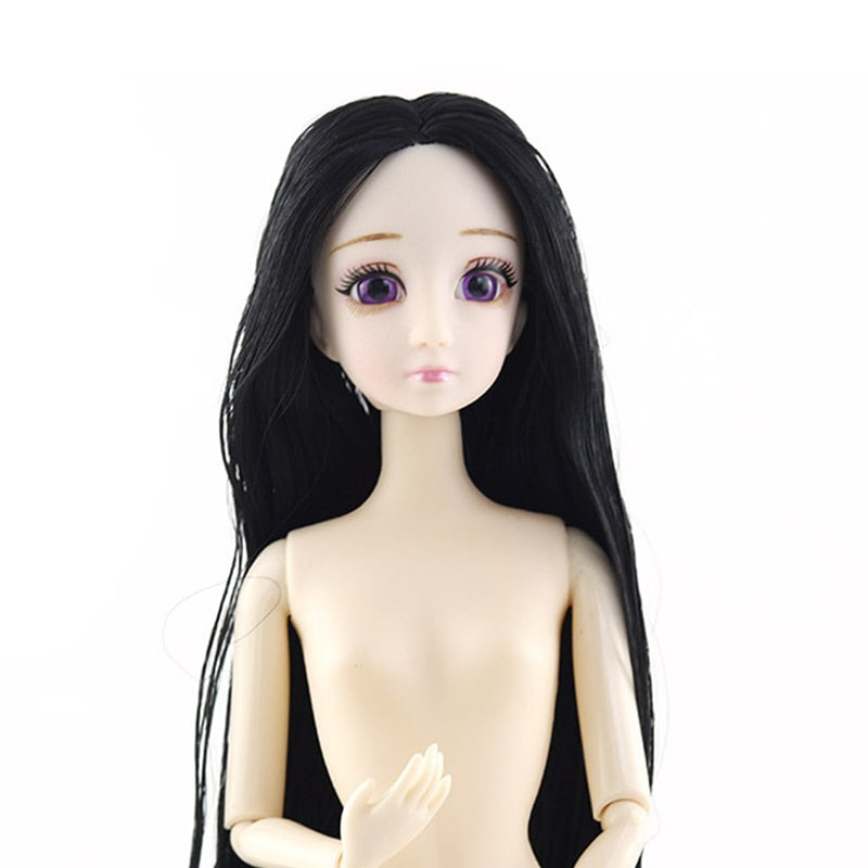 ⚠️2022 New 30cm Fashion Doll 1/6 BJD Dolls Body Make-up 3D Eyes Long Wig Hair Beautiful Princess Baby Girl Dolls DIY Toy for Girls