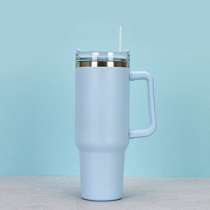 40 Oz. Stainless Steel Thermos Handle Water Glass With Lid And Straw Beer Glass Car Travel Kettle Outdoor Water Bottle