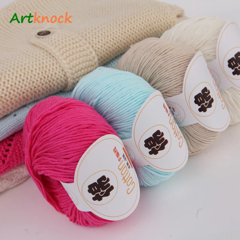 50g Yarn 100% Cotton Yarn for Crochet Yarn for Hand Knitting Sweater Warm High Quality Crochet Threads