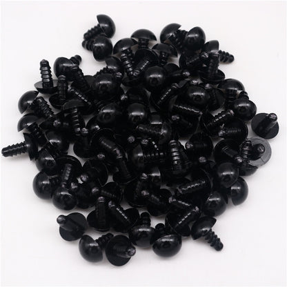 6-14mm Black Plastic Eye For Craft Doll Decoration Accessories Safety Eyes Amigurumi For Toy Animal Eye Doll Toys 50/100pcs